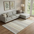 8' X 10' Gold And Beige Striped Washable Area Rug With UV Protection