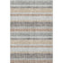 5' X 8' Gray And Beige Striped Washable Area Rug With UV Protection
