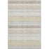 8' X 10' Ivory And Beige Striped Washable Area Rug With UV Protection