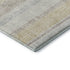 8' X 10' Ivory And Beige Striped Washable Area Rug With UV Protection