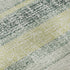 8' Pale Aqua And Beige Striped Washable Round Rug With UV Protection