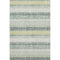 8' X 10' Pale Aqua And Beige Striped Washable Area Rug With UV Protection