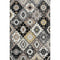 5' X 8' Black And Gray Geometric Washable Area Rug With UV Protection