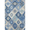5' X 8' Blue And Beige Geometric Washable Area Rug With UV Protection