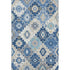 9' X 12' Blue And Beige Geometric Washable Area Rug With UV Protection