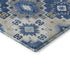 9' X 12' Blue And Beige Geometric Washable Area Rug With UV Protection