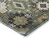 5' X 8' Fern Green And Gold Geometric Washable Area Rug With UV Protection