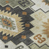 5' X 8' Fern Green And Gold Geometric Washable Area Rug With UV Protection