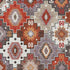 5' X 8' Rust And Lavender Geometric Washable Area Rug With UV Protection