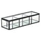 2" Black Glass Hand Painted Decorative Box