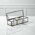 2" Black Glass Hand Painted Decorative Box