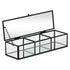 2" Black Glass Hand Painted Decorative Box