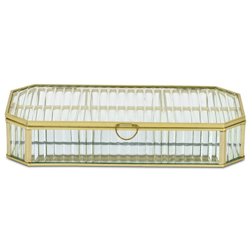 2" Gold Glass Hand Painted Decorative Box
