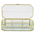 2" Gold Glass Hand Painted Decorative Box