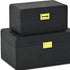 Set of Two Black Wood Hand Painted Decorative Box