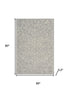 5' X 8' Light Gray And Beige Wool Floral Hand Tufted Area Rug