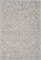 5' X 8' Light Gray And Beige Wool Floral Hand Tufted Area Rug