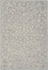 5' X 8' Light Gray And Beige Wool Floral Hand Tufted Area Rug