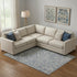 8' X 10' Blue And Ivory Wool Floral Hand Tufted Area Rug