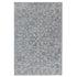 8' X 10' Blue And Ivory Wool Floral Hand Tufted Area Rug