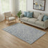 5' X 8' Blue And Ivory Wool Floral Hand Tufted Area Rug