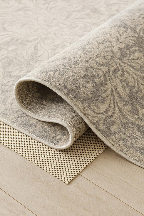 2' x 4' Ivory Waffle Weave Non Slip Rug Pad