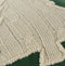 18" Green And Ivory Cotton Christmas Tree Throw Pillow with Tassels