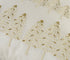 18" Ivory And Gold Cotton Christmas Trees Throw Pillow With Embroidery