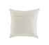 18" Ivory And Gold Cotton Christmas Trees Throw Pillow With Embroidery