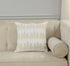 18" Ivory And Gold Cotton Christmas Trees Throw Pillow With Embroidery