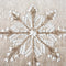 14" X 20" Beige Ivory And Gold Christmas Snowflakes Throw Pillow With Embroidery