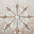 14" X 20" Beige Ivory And Gold Christmas Snowflakes Throw Pillow With Embroidery