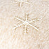 20" Natural And Gold Snowflakes Christmas Throw Pillow With Embroidery