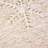 20" Natural And Gold Snowflakes Christmas Throw Pillow With Embroidery