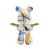 8" White And Blue Resin Statue