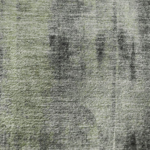8' X 10' Olive Green Charcoal And Ivory Abstract Washable Area Rug With UV Protection