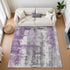 8' X 10' Purple Charcoal And Ivory Abstract Washable Area Rug With UV Protection