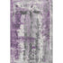 8' X 10' Purple Charcoal And Ivory Abstract Washable Area Rug With UV Protection