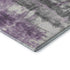 8' X 10' Purple Charcoal And Ivory Abstract Washable Area Rug With UV Protection