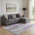 8' X 10' Purple Charcoal And Ivory Abstract Washable Area Rug With UV Protection