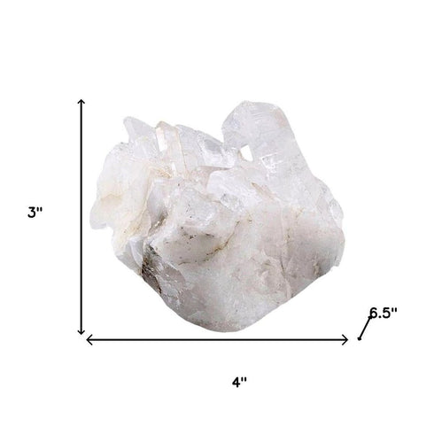 3" White Glass Crystal
