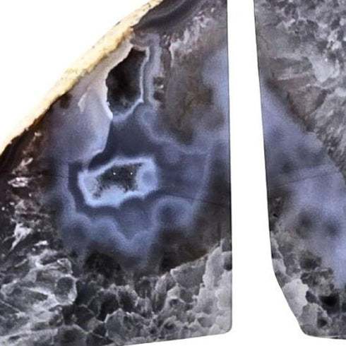 7" Gray Glass Crystal
