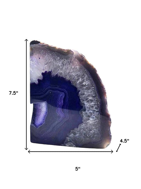8" Purple Glass Crystal