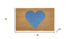 24" X 48" Brown And Blue Heart Outdoor Coir Door Mat