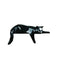 6" Black Resin Cat Hand Painted Figurine
