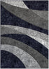 Modern Abstract Wave 3D Carved Stitched Area Rug