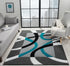 Abstract 3D Wave Lined Carved Modern Area Rug - Multicolor