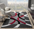 Abstract 3D Wave Lined Carved Modern Area Rug - Multicolor