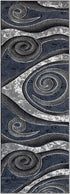3D Spiral Swirls Modern Area Rug- Multicolor