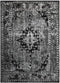 Black Grey Modern Oriental Abstract Area Rug